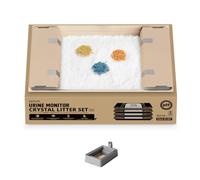 PETKIT Kit de Litière pour Chat en Cristal, Détection d'Urine, Compatible avec PUROBOT Crystal Duo, 6X Désodorisante, 99% sans Poussière, Changement en 3 Étapes, Pas de Nettoyage (4 Pcs)