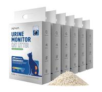 PETKIT Litiere pour Chat avec Détection d'Urine, Avertissement par Coloration, Ingrédients Naturels，Regroupement Rapide, Facile à Ramasser (Six Sacs,2.4kg/Sac)