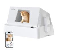 PETKIT PUROBOT Crystal Duo Litiere Chat Autonettoyante avec Capot, Bac Litière Autonettoyante Révolutionnant avec Caméra IA, Espace Ouvert，Surveillance de Santé, Anti-pincement,Double Désodorisation