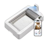 PETKIT PUROBOT CRYSTAL DUO, Nettoyage mains libres jusqu'à 30 jours, Bac à litière ouvert pour chat avec éliminateur d'odeurs N60