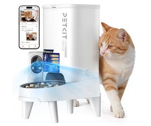 PETKIT YumShare Solo 2 Distributeur Croquettes Chat Automatique avec Caméra, Reconnaissance faciale Multi-Chats, WiFi 2.4 GHz & 5GHz, Vision Nocturne, Contrôle Via App, Jusqu'à 5 Repas par Jour