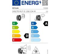 PETLAS 245/70 R17.5 136M Pneu Été Camion