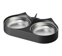 PETLIBRO Distributeur Croquettes Chat Automatique pour Animaux avec Bols en Acier Inoxydable, Gamelles pour Chats ou Chiens, Noir