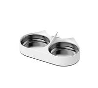 PETLIBRO Distributeur Croquettes Chat Automatique pour Animaux avec Bols en Acier Inoxydable, Gamelles pour Chats ou Chiens, Blanc