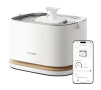 PETLIBRO Dockstream 2 Fontaine à Eau sans Fil pour Chats, 3L/101oz, avec Batterie et Plateau en INOX, Distributeur d'eau WiFi 5GHz, idéal pour Chats et Chiens - Distributeur Eau Chat Automatique.