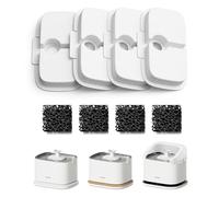 PETLIBRO Filtre Fontaine à Eau pour Chat, Lot de 4 Filtres de Rechange & Mousses pour Dockstream WF106/WF116/WF105/WF115/WF005/WF305, Lot de 2 Mois Remplacement Facile pour Fontaine à Eau PETLIBRO