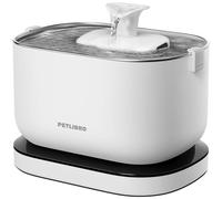 PETLIBRO - Fontaine à eau pour chat sans fil, fonctionne sur piles, 2,5 l / 84 onces, pour l'intérieur, avec plateau en acier inoxydable