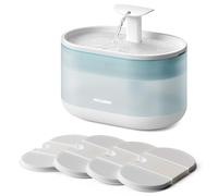 PETLIBRO Fontaine à Eau pour Chat, Ultra-Silencieuse 2,1L avec 4 Filtres et 4 Éponges, avec Deux Modes de Débit, Distributeur Eau sans BPA, Niveau d’Eau Visible