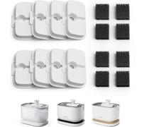 PETLIBRO Filtre Fontaine Eau Chat, Pack de 8 Filtres de Remplacement pour Dockstream Fontaine à Eau pour Chat PLWF005, PLWF115, PLWF105, Filtre avec Filtration Verticale pour Fontaine a Eau Chat