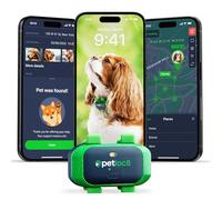 PETLOC8 Traqueur GPS pour chien avec alertes intelligentes et géo-clôture - Collier de suivi de localisation en temps réel avec application, carte SIM intégrée, imperméable et léger, batterie jusqu'à