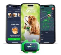 PETLOC8 Traqueur GPS pour chien avec alertes intelligentes et géo-clôture - Collier de suivi de localisation en temps réel avec application, carte SIM intégrée, imperméable et léger, batterie jusqu'à