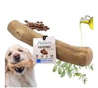 PetLove Bois de café pour chien • Bois à mâcher pour chien comme jouet & soin dentaire • Os en bois pour chien • Sans caféine • Taille : L - Avec huile d'olive • Pour grands chiens