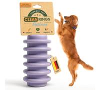 PetLove Organic Toys CLEAN Rings Jouet pour chien en 100 % caoutchouc naturel, robuste et durable, jouet à mâcher avec ouverture pour collation, pour chiens de taille moyenne et grande