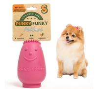 PetLove Organic Toys Punky Funky Jouet pour chien, remplissable, en caoutchouc 100 % naturel, robuste et durable, pour les soins dentaires et l'occupation, taille S