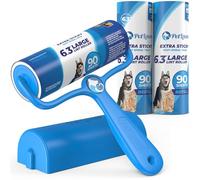 PetLovers Grand Rouleau adhésif pour Poils d'animaux 6,3", Extra Collant, 270 Feuilles, idéal pour éliminer Les Poils d'animaux des Meubles et des vêtements, Rouleau adhésif pour Chiens et Chats