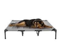 Petmaker Lit surélevé Portable de Style Berceau avec Pieds antidérapants, 121,9 x 90,2 x 22,9 cm pour Chiens, Chats et Petits Animaux de Compagnie, Utilisation en intérieur/extérieur (Gris)