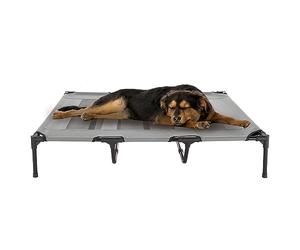 Petmaker Lit surélevé Portable de Style Berceau avec Pieds antidérapants, 121,9 x 90,2 x 22,9 cm pour Chiens, Chats et Petits Animaux de Compagnie, Utilisation en intérieur/extérieur (Gris)
