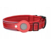 PetMix - Collier pour chien - Collier pour chien - Collier avec support de suivi GPS - Avec espace pour GPS - Avec support de suivi - Collier pour chien (rouge, L)