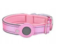 PetMix - Collier pour chien - Collier pour chien - Collier avec support de suivi GPS - Avec espace pour GPS - Avec support de suivi - Collier pour chien (rose, L)