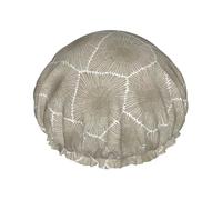 Petoskey Bonnet de douche doublé doux avec imprimé pierre, double couche lavable, large bande élastique pour le bain