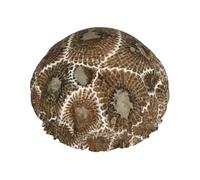 Petoskey Bonnet de douche élastique réutilisable Motif pierre Double couche