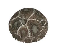 Petoskey Bonnet de douche élastique réutilisable Motif pierre Double couche