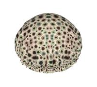 Petoskey Couvre-cheveux pour la douche avec impression de pierres pour femme - Bonnet de douche réglable et élégant - Grand bonnet de douche imperméable