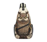 Petoskey Sac à bandoulière imprimé pierre pour homme et femme, sac à bandoulière polyvalent et décontracté pour la course à pied, la randonnée, le cyclisme, les voyages, le travail, Owl Beliefs