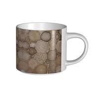 Petoskey Stone Tasse en céramique de grande capacité, corps délicat, corps épais, simple et élégant