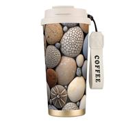 Petoskey Tasse à café isotherme en acier inoxydable avec impression pierre pour homme et femme