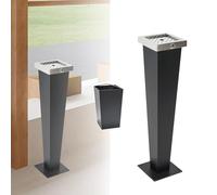 petour Poubelle commerciale autonome verticale en acier inoxydable avec clé, pour l'intérieur et l'extérieur, pour pub, hôtel, restaurant, jardin, 24 x 24 x 94 cm