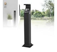 petour Poubelle commerciale en acier inoxydable - Poubelle de cuisine verticale avec clé - Étanche - Avec seau intérieur en acier - Pour maison, bureau, parc, hôtel, appartements - 118 × 27 × 27 cm