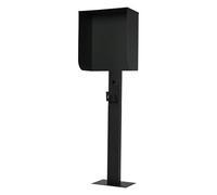 Petour socle de borne de recharge avec protection contre la pluie, Colonne de support résistante aux intempéries en fer, Support universel de borne de recharge, Poteau de montage au sol de 135 cm