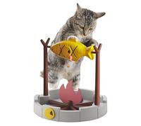 PetPals Distributeur de friandises pour Chat de 27,9 cm de Hauteur, Distributeur de Nourriture sèche pour Chat, Bol à goûter pour Chat à Alimentation Lente, Poisson grillé Jouet pour Chat