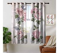 petpany Paire de Rideaux pour Chambre à Coucher Motif Roses 52"x63"(W132cmxL160cm) Color01
