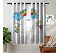 Petpany Rideaux occultants pour chambre à coucher Motif arc-en-ciel