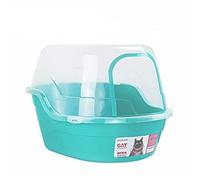 Petphabet Bac à litière avec Toit pour Chat Taille XL, Bleu Sarcelle