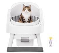PetPivot Self-Cleaning Cat Litter Tray with Open Design, Automatic & Manual Modes, Instant Cleaning & Easy Scooping, Ideal for Large Cats, Suitable for Multi-Cat Households