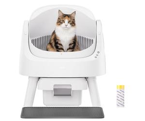 PetPivot Self-Cleaning Cat Litter Tray with Open Design, Automatic & Manual Modes, Instant Cleaning & Easy Scooping, Ideal for Large Cats, Suitable for Multi-Cat Households