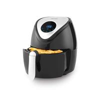 Petra Airfryer 4.5L Digital, Friteuse Sans Huile 1300W avec 7 Programmes de Cuisson, Friteuse à Air Chaud avec Panier Antiadhésif et Circulation d'Air, Minuteur 30 mins pour Cuisine Saine et Rapide