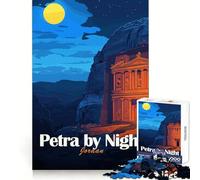 Petra by Night,Puzzle pour Adolescents jordaniens de 1000 pièces,Puzzle Intelligent pour l'apprentissage et Les Loisirs,découpe Impeccable,Cadeau de Noël (38x52cm)