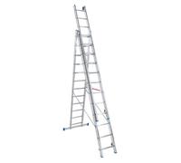 PETRA Echelle professionnelle transformable en aluminium 3 plans 12 marches