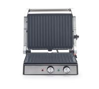 Petra Gril électrique 2000W, Grandes plaques 29 x 23cm, Ouverture à 180 pour la cuisson sur 2 surfaces, Revêtement antiadhésif en céramique sans PFAS, Température & minuteur réglables,Garantie 3 ans