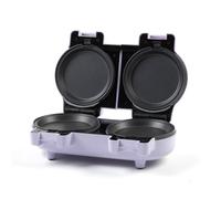 Petra Mini Gaufrier Double 1100W, Gaufrier Compact Style Premium pour Gaufres Belges/Américaines, Plaques Antiadhésives Amovibles, Design Pratique et Facile à Nettoyer, Vert