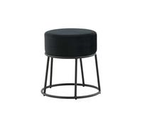 Pouf Design en Velours "Petra" 46cm Noir