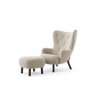 &Tradition Fauteuil Petra VB3 High incl. pouf ATD1 Noix huilée-Karakorum 003