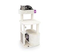 Petrebels Arbre à Chat avec Griffoir, Little Rock 99 cm Beige/Crème, Arbre à Chat pour Petits Chats
