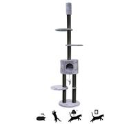 PETREBELS-Arbre à chat coloris gris Anna 240 Petrebels - 40 x 40 x 230 - 265 cm