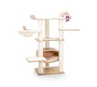 Petrebels Arbre à chat en bois Scorpius 150 cm de qualité supérieure - Design pour grands chats - Aspect chêne rustique