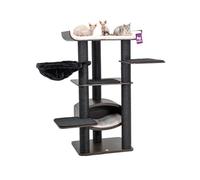 Petrebels Arbre à chat en bois Scorpius 150 cm de qualité supérieure - Design pour grands chats - Aspect noir et marron
